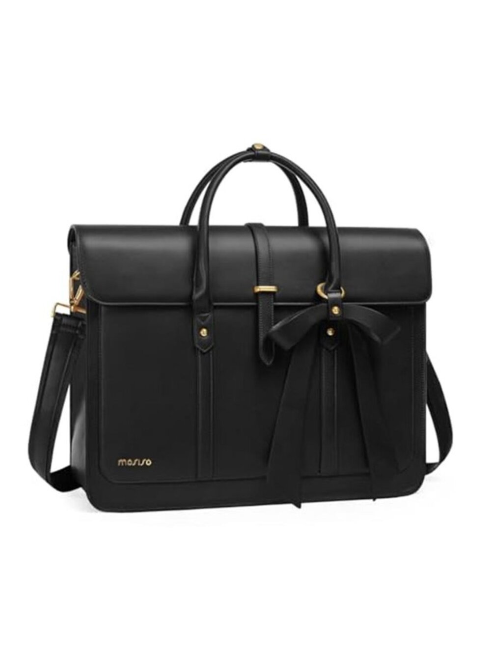Women's Laptop Bag PU Leather Laptop Shoulder Bag Convertible Backpack - Picture 1 of 6